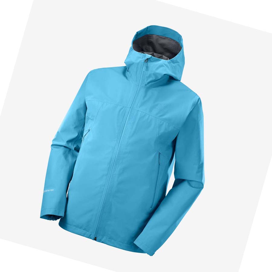 Salomon OUTLINE GORE-TEX WATERPROOF 2.5 LAYERS Erkek Ceket Mavi | TR 3283YXF